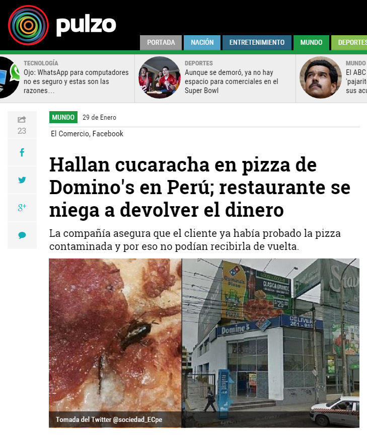 Titular-Pulzo-Colombia-Dominos Pizza Perú